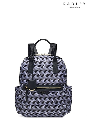 Radley London Grey Finsbury Park Geo Dog Medium Zip-Top Backpack (N58213) | £149