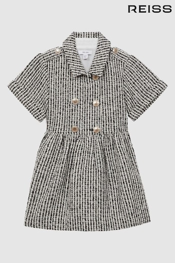 Reiss Multi Junip Junior Tweed Double Breasted Dress (N58225) | £70