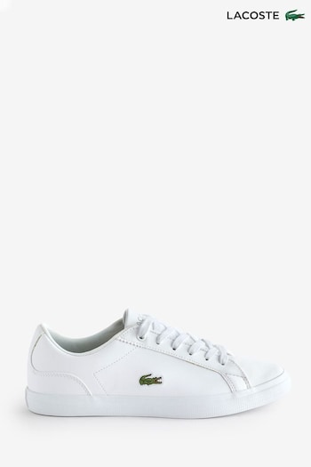 Lacoste white Lerond PU White Trainers (N58265) | £55