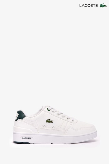 Lacoste Kids T-Clip White And Green Trainers (N58267) | £70