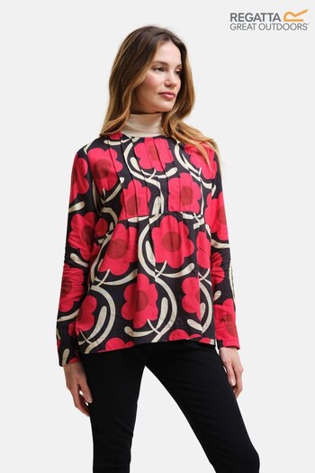 Regatta Pink Orla Kiely Long Sleeve Blouse (N58362) | £35