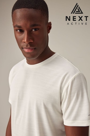 Ecru White Active Mesh Training T-Shirt (N58611) | £16