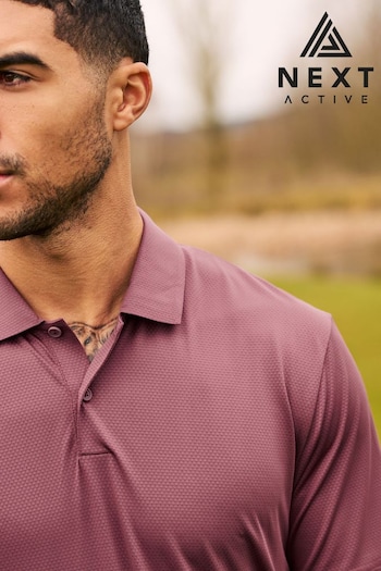 Pink Textured Golf Polo Pique Shirt (N58621) | £20