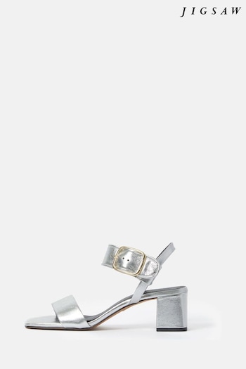 Jigsaw Maybell Metallic Heeled Sandals (N58629) | £120