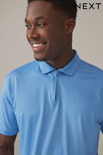 Blue Textured Golf Polo Shirt (N58647) | £20