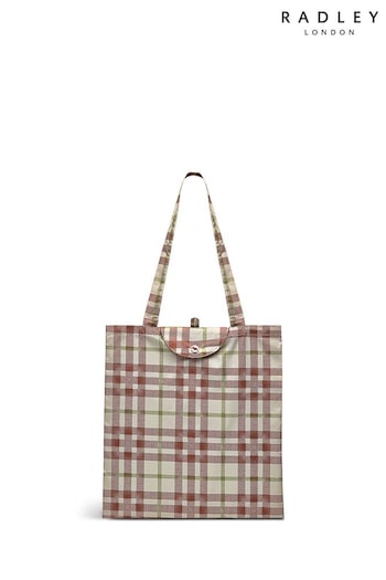 Radley London Grey Check Responsible Foldaway Bag (N58688) | £16