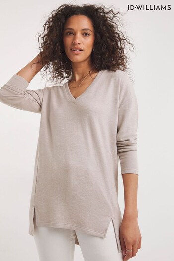 JD Williams Almond Soft Touch Side Split Tunic (N58722) | £22