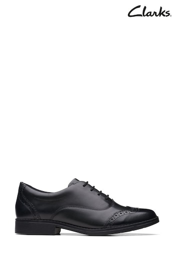 Clarks Black Leather Aubrie Tap Shoes (N58725) | £50 - £52