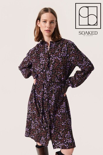 Soaked in Luxury Kenna Above Knee Length Shirt PROJECT Black Dress (N58783) | £90