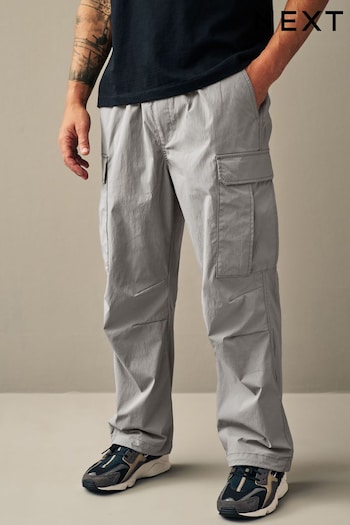 Grey Parachute Relaxed Cargo Trousers (N58878) | £28