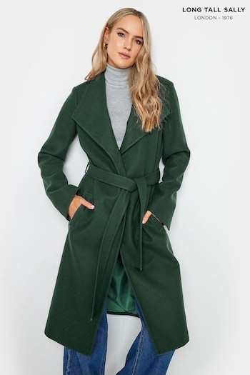 Long Tall Sally Green Formal Wrap Coat (N58945) | £90