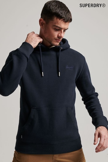 Superdry Blue Vintage Logo Embroidered Hoodie (N58952) | £55