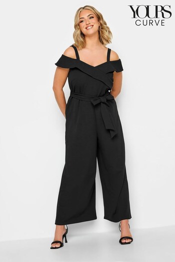 Yours Curve Black London Bardot Jumpsuit (N58973) | £43