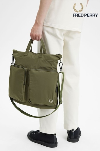 Fred Perry Green Nylon Shopper Bag (N58988) | £95
