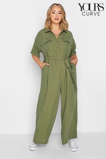 Yours Curve Green Limited Boilersuit (N59026) | £33