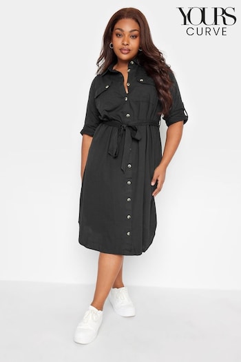 Yours Curve Black Limited Utility Shirt Dress (N59053) | £33