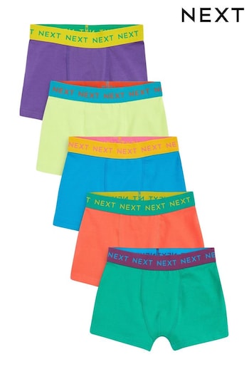 Contrast Brights Trunks 5 Pack (2-16yrs) (N59101) | £14 - £19