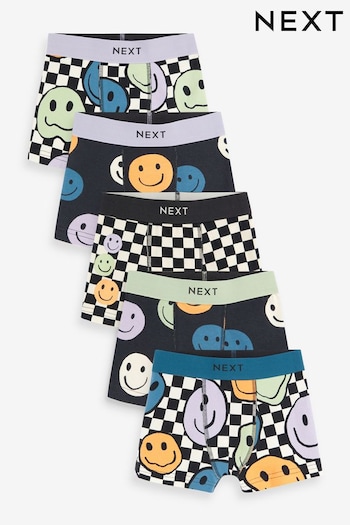 Checkerboard Smile Trunks 5 Pack (1.5-16yrs) (N59109) | £14 - £19