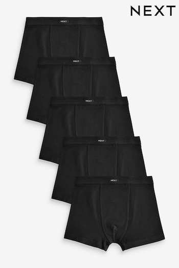 Black Soft Waistband Trunks 5 Pack (1.5-16yrs) (N59122) | £14 - £19