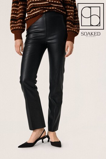Soaked in Luxury Kaylee Bootcut Leg High Waist Black Trousers (N59204) | £60