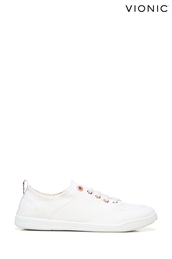 Cream slip shop on trainers