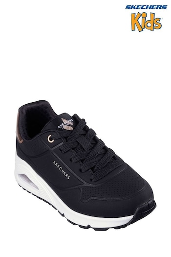 Skechers Footwear Black Uno Gen1 Shimmer Away Trainers (N59217) | £59