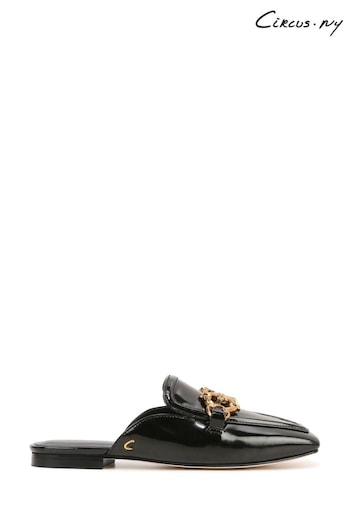 Circus NY Taryn Slip On Black Mules Exo Shoes (N59275) | £85