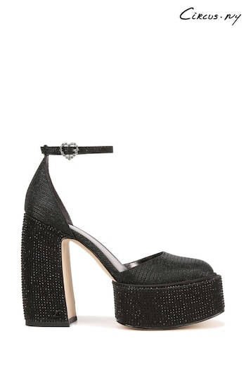 Circus NY Bailey Jewel Heeled Black Shoes (N59280) | £120
