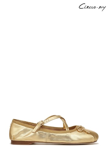 Circus NY Gold Zuri Ballerina Shoes (N59283) | £90