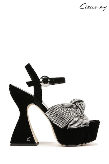 Circus NY Audrea Jewel Heeled Black Sandals (N59284) | £120