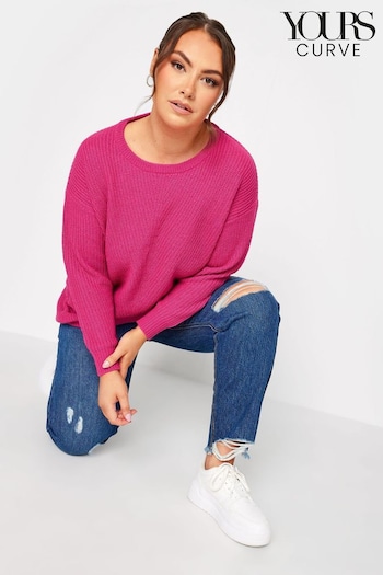 Yours Curve Pink Essential Jumper (N59310) | £20