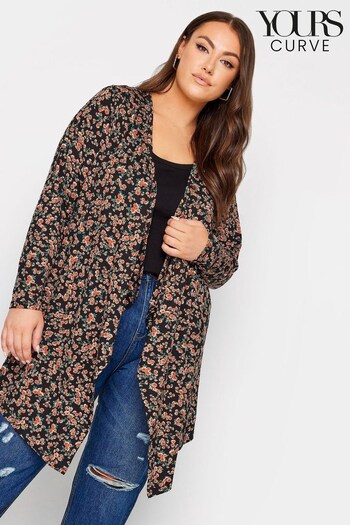 Yours Curve Brown Waterfall Cardigan (N59329) | £22