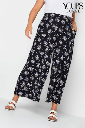 Yours Curve Black Midaxi Culotte (N59342) | £22