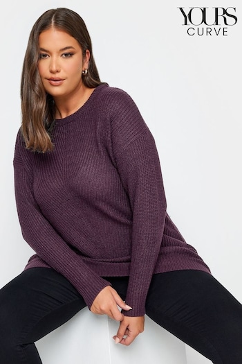 Yours Curve Purple Essential Jumper (N59370) | £20