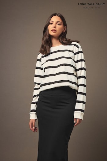 Long Tall Sally Cream Stripe Sweatshirt (N59371) | £22