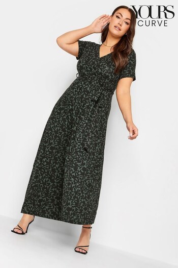 Yours Curve Green Wrap Dress (N59385) | £33