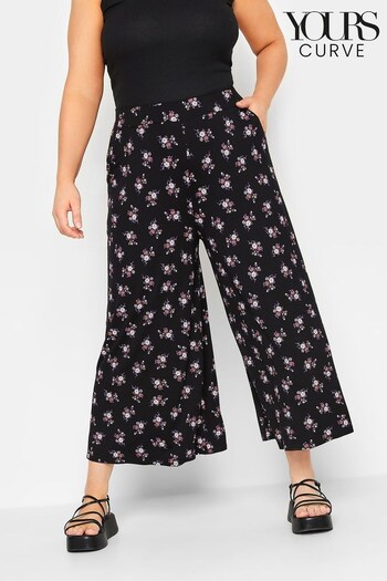 Yours Curve Black Midaxi Culotte (N59386) | £22