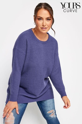 Yours Curve Purple Essential Jumper (N59390) | £20