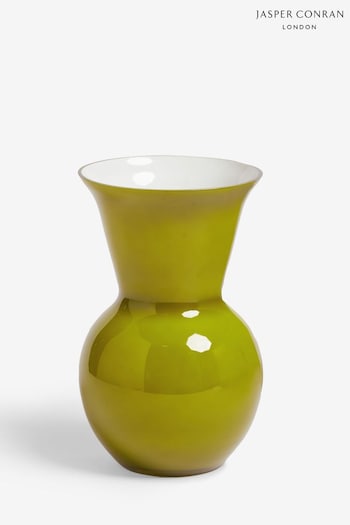 Jasper Conran London Green Sculptural Glass Vase (N59654) | £40