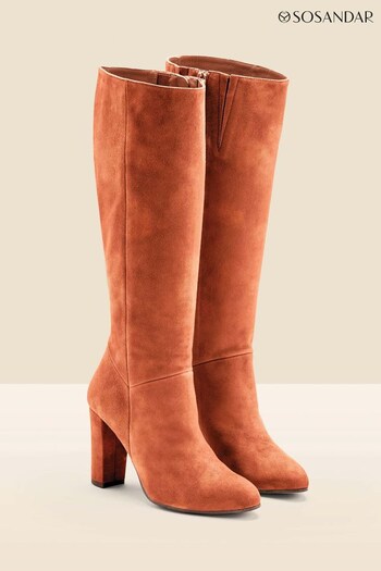 Sosandar Brown Knee High Boots (N59721) | £155