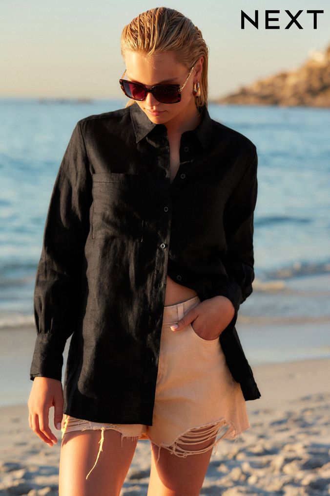 Black formal hotsell shirt for womens