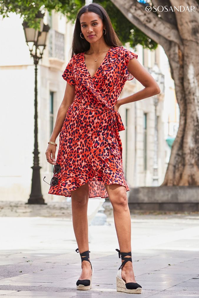 Red and outlet leopard print