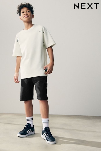 White/Black Subscribe Graphic Top and Shorts Set (3-16yrs) (N60482) | £17 - £25