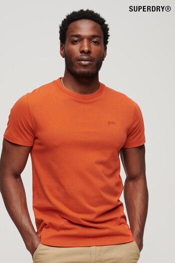 Superdry Orange Small Cotton Essential Logo T-Shirt (N60609) | £20