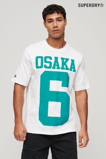 Superdry White Osaka Logo Loose T-Shirt (N60617) | £30