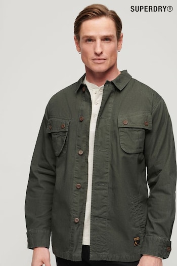 Superdry Dark Green Military Overshirt Jacket (N60622) | £75