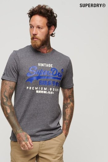 Superdry Blue Classic Vintage Logo Heritage T-Shirt (N60639) | £27
