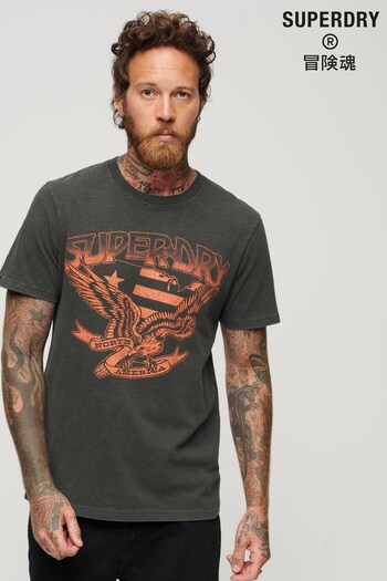 Superdry Black 70s Lo-Fi Graphic Band T-Shirt (N60640) | £30