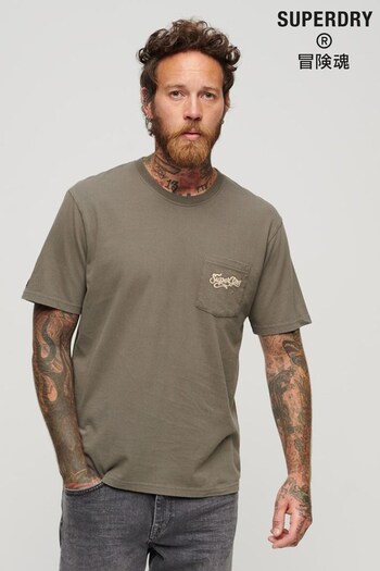 Superdry Grey Oversized Tattoo Back Print T-Shirt (N60643) | £30