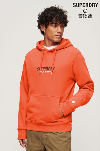 Superdry Orange Sportswear Logo Loose Hoodie (N60663) | £55